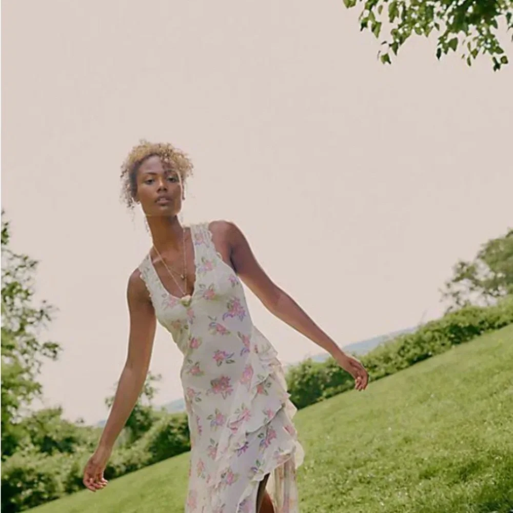 Free People Cream Sleeveless V-Neck Maxi Sundress - Picture 3 of 10